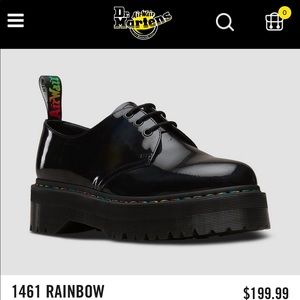 Dr. Martens 1461 Rainbow patent platform